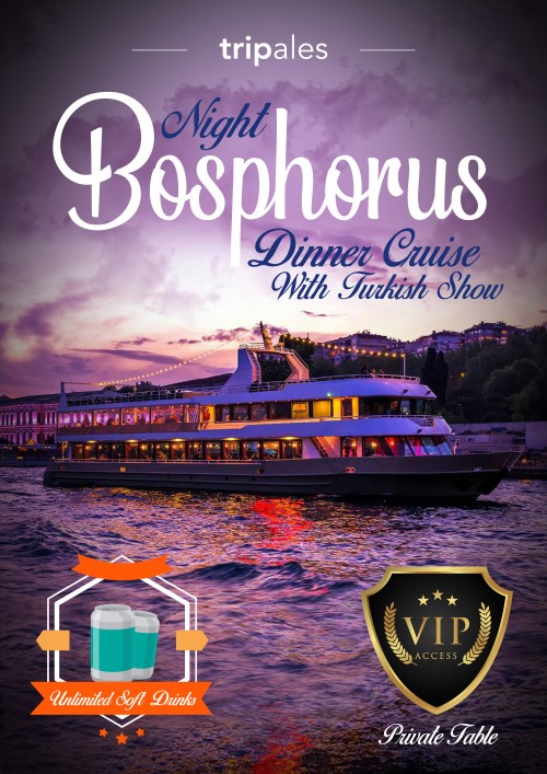 All Inclusive Bosphorus Dinner Cruise includes  Dinner + Unlimited Soft Drinks + Turkish Night Shows + 3 Hours Night Bosphorus Tour + Private VIP Table + FREE HOTEL TRANSFER All Inclusive Bosphorus Dinner Cruise includes  Dinner + Unlimited Soft Drinks + Turkish Night Shows + 3 Hours Night Bosphorus Tour + Private VIP Table + FREE HOTEL TRANSFER